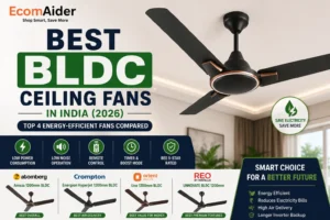 Best BLDC ceiling fan in India featuring Atomberg Crompton Orient and REO by Havells energy-efficient ceiling fans