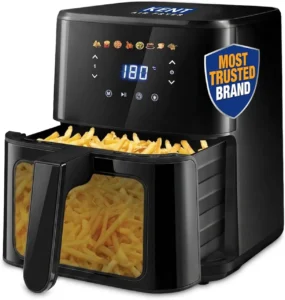 KENT Ultra Digital 4.5L air fryer with viewing window and touch controls